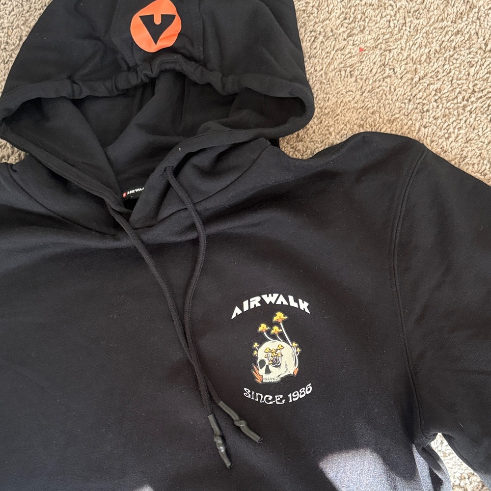 Airwalk Black Hoodie with Orange Logo - Picture 2 of 5